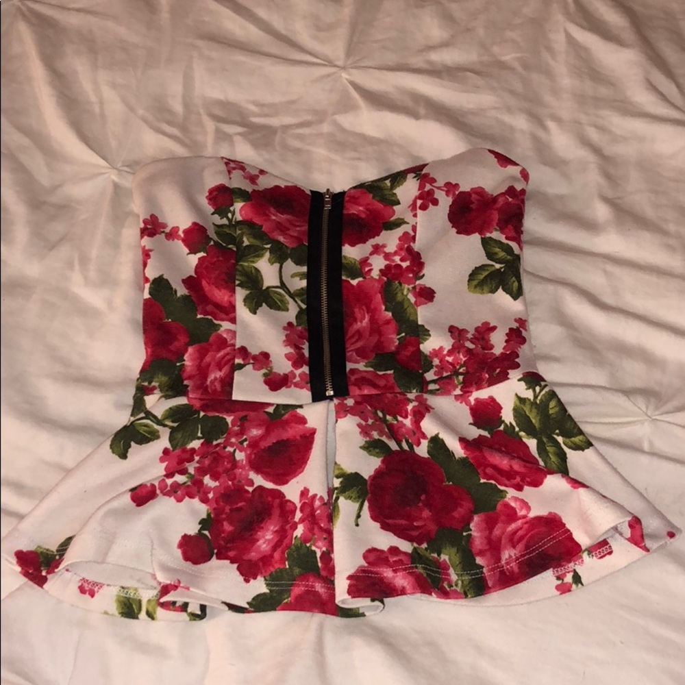 Strapless shirt